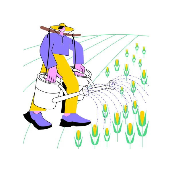 Biological Pest Control Isolated Cartoon Vector Illustrations Farmer Gets Rid — Stock Vector