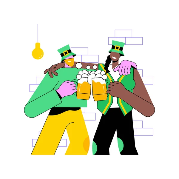 Ilustrações Vetoriais Desenhos Animados Isolados Cerveja Moribunda Grupo Pessoas Celebrando —  Vetores de Stock