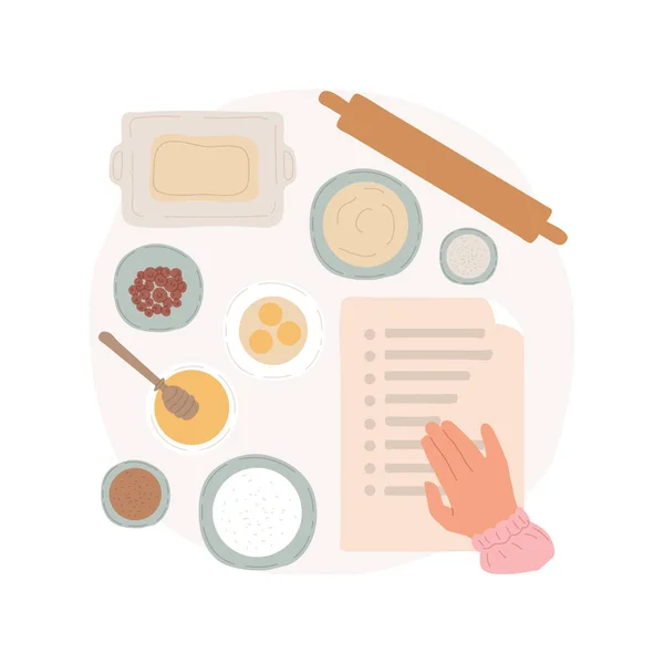 Ingredienti Cottura Isolato Cartone Animato Vettoriale Illustrazione Ingredienti Cucina Preparazione — Vettoriale Stock