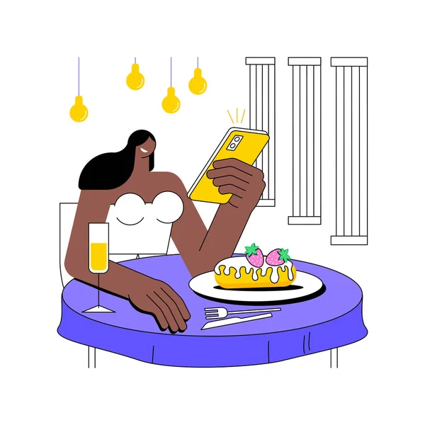 Favorite Dessert Isolated Cartoon Vector Illustrations Beautiful Girl Takes Food — Stock vektor