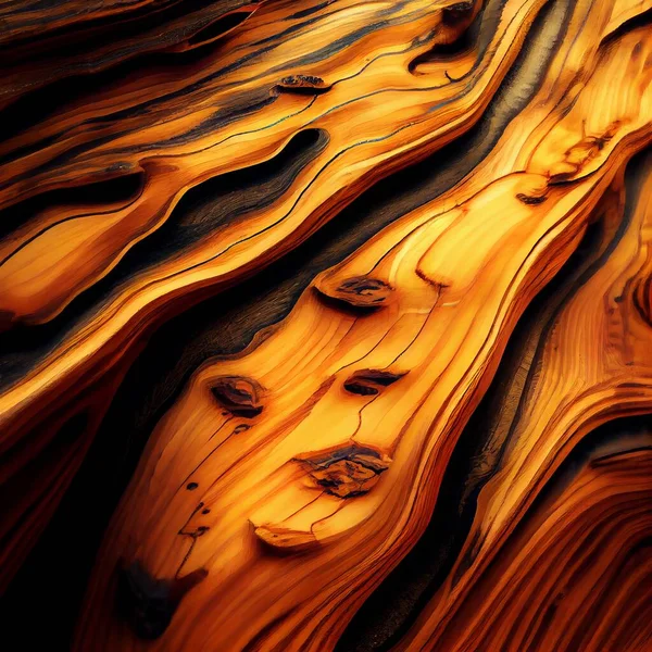 Wood slab with epoxy resin surface abstract background. Decorative interior timber closeup, detailed wooden texture. Natural polished brown wood material abstract pattern.