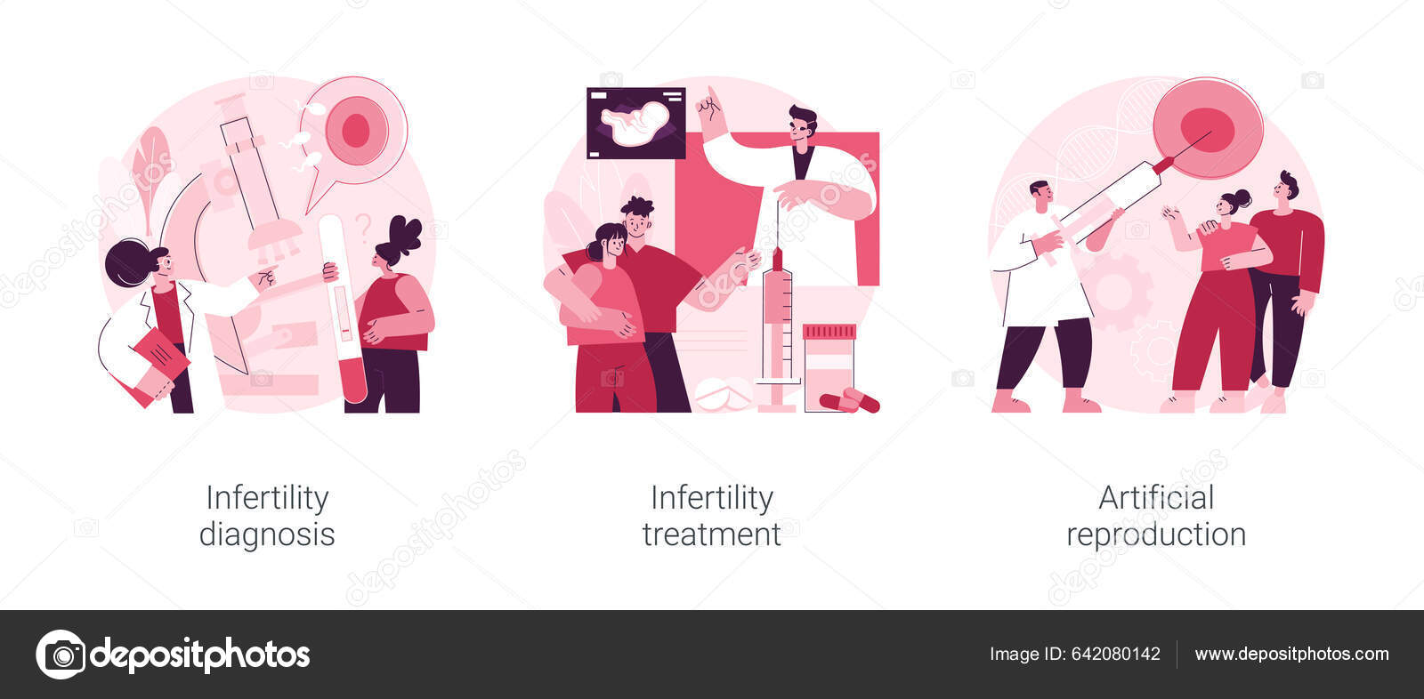 Family Planning Abstract Concept Vector Illustration Set Infertility