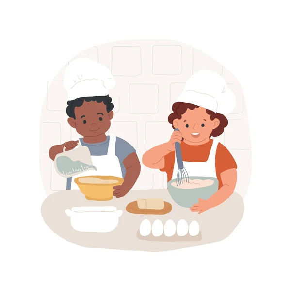 Lernen Sie Grundlegende Kochen Isoliert Cartoon Vektor Illustration Kochkurs Für — Stockvektor