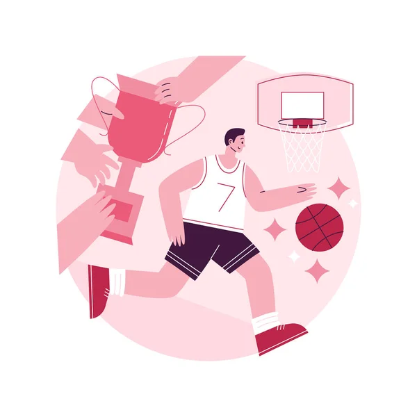 Basketball Abstract Concept Vector Illustration Liga Campeonato Jugador Juego Red — Archivo Imágenes Vectoriales