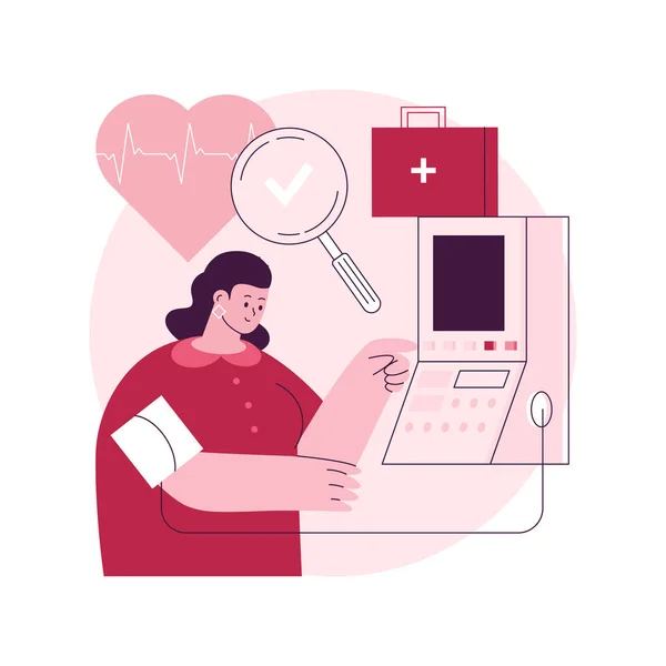 혈압은 추상적 삽화를 혈압자가 서비스 프로그램의 추상적 테스트 — 스톡 벡터