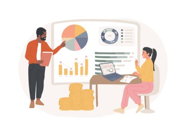 İzole edilmiş konsept vektör illüstrasyonuna danışmanlık. Proje çözümü, iş stratejisi yönetimi, danışmanlık firması, vergi danışmanı, bilişim analizi, denetim hizmeti, uzman danışmanlık konsepti.