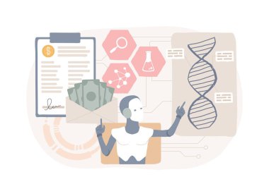 AI-Kehanet Araştırma Fonu soyut konsept vektör çizimi. Araştırma ve Geliştirme. Araştırma finansman olanakları tahmini, etkili kaynak tahsisi. soyut metafor.