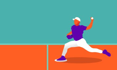 Beyzbol oyuncusunun hareket halindeki görüntüsü. Arkaplanı ayır.