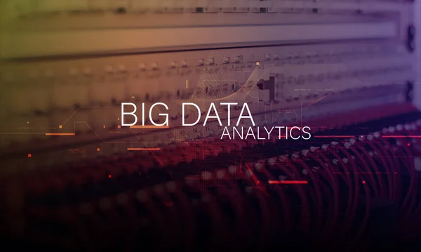 Big data visualization technology background. Visual presentation on the analysis of big data