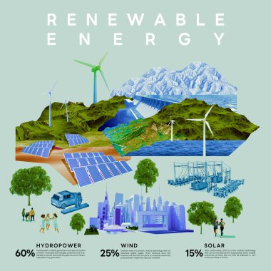 Yenilenebilir Enerji. Çevre koruma, yenilenebilir, sürdürülebilir enerji kaynakları