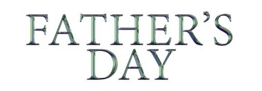 Babalar Günün kutlu olsun. Krom efektli metin tasarımı