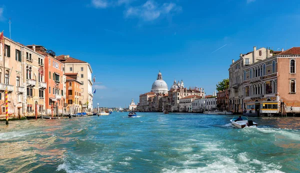 Die Skyline Von Venedig Bei Sonnigem Wetter Schöner Canal Grande — Stockfoto