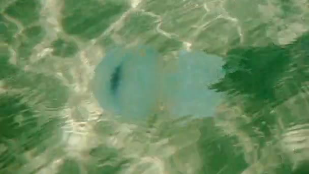 黒海の澄んだ緑色の水の中で巨大な青いクラゲが泳いでいます — ストック動画