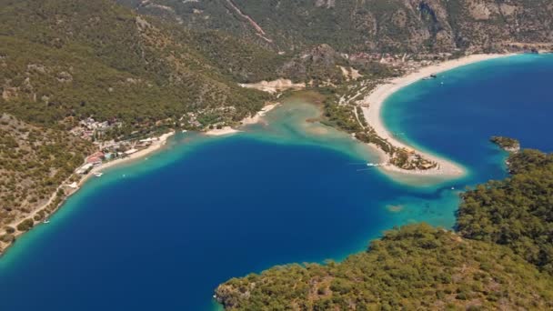 Oludeniz Uma Vila Turística Costa Sudoeste Turquia Conhecida Pela Lagoa — Vídeo de Stock