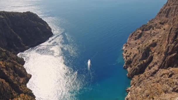 Butterfly Valley High View Canyon Fethiye Turkije Reizen Natuur Concept — Stockvideo