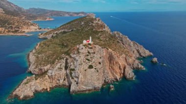 Şimdiki Aydın 'da yer alan antik Knidos kentinin hava manzarası