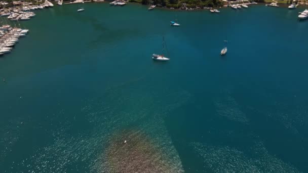 Luchtfoto Van Antalya Baai Antalya Stad Vanaf Het Hoogste Punt — Stockvideo
