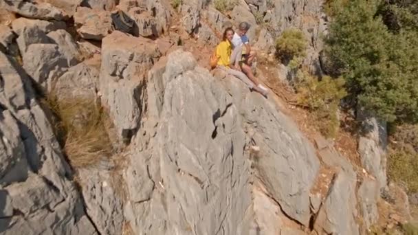 Vista Aérea Del Valle Mariposa Vista Alta Cañón Fethiye Turquía — Vídeos de Stock