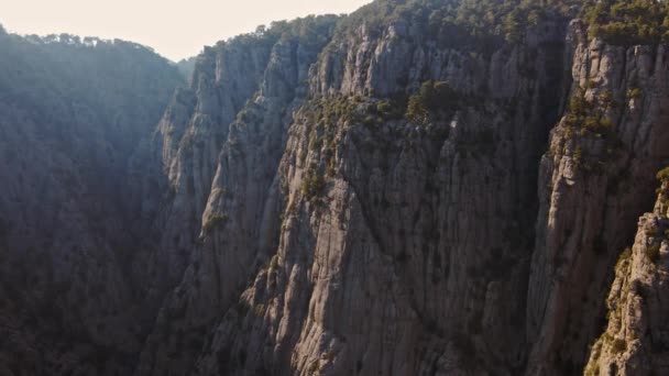 Luftaufnahme Der Schönen Tiefen Und Riesigen Erstaunlichen Tazi Schlucht Der — Stockvideo