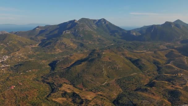Drohnenaufnahmen Der Wunderschönen Landschaft Der Halbinsel Marmaris Berge Und Hügel — Stockvideo