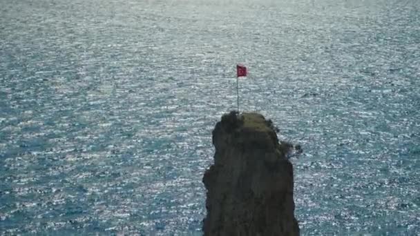 Mittagspanorama Der Küste Von Antalya Türkei Blick Auf Das Mittelmeer — Stockvideo