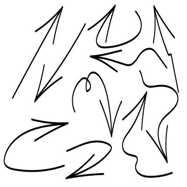 Sketch arrow design for business plan and education. Eps10 vector.