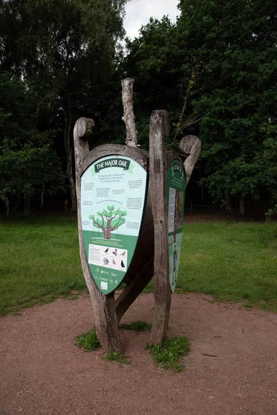 Znaki Sherwood Forest Wielka Brytania — Zdjęcie stockowe