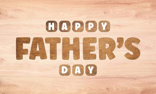 Babalar Günü 'nüz kutlu olsun tahta harfler açık ahşap arka planda