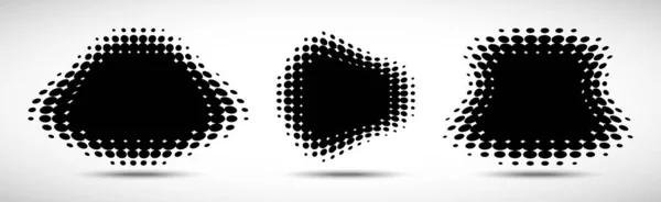 Ensemble Points Demi Tons Courbé Dégradé Texture Fond Motif Courbe — Image vectorielle