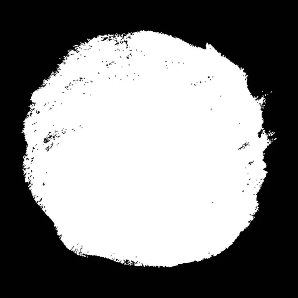 Λευκό Grunge Circle Χειροποίητο Φόντο Γκραντζ Στρογγυλό Σχήμα Εικονογράφηση Διανύσματος — Διανυσματικό Αρχείο
