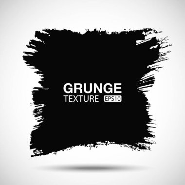 El çizimi grunge arka plan. Fırça darbesi. Satış afişi. Tehlike dokusu. Boş şekiller. Sınır ihlali. Vektör grunge çerçevesi