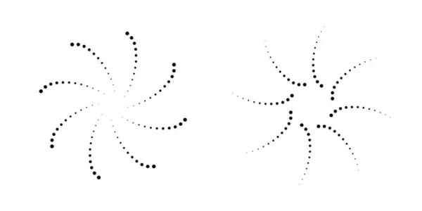 Polotónové Kruhové Tečkované Rámce Nastaveny Kruhové Tečky Izolované Bílém Pozadí — Stockový vektor