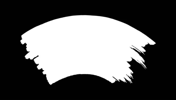 Quadro Marcador Curva Branca Banner Arco Preto Grunge Esfregaço Circular — Vetor de Stock