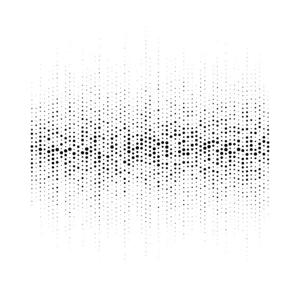 Grunge Halftone Dots Gradient Texture Background Black White Random Circle — Stock Vector