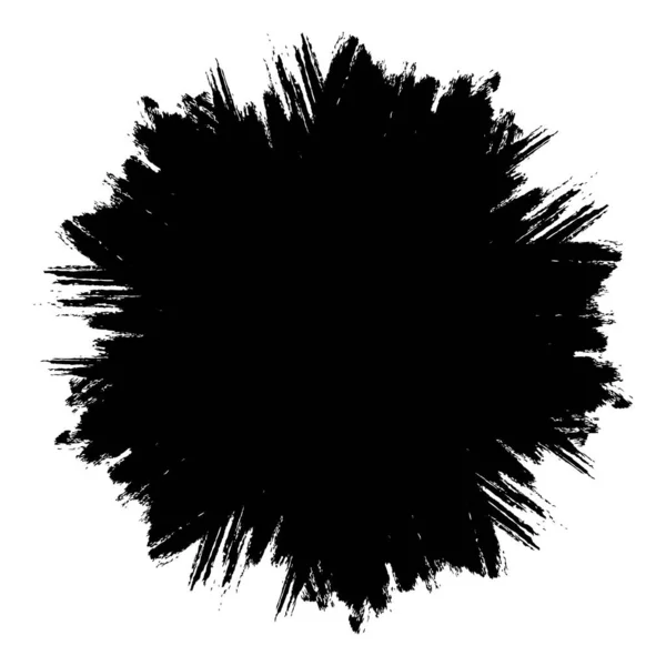 Tache Circulaire Griffonner Cadre Cercle Grunge Dessiné Main Pinceau Bannière — Image vectorielle