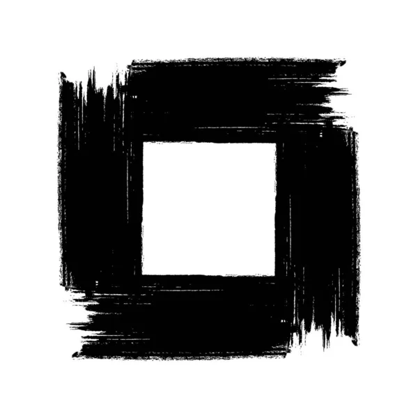 Γράψτε Λεκέ Γκραντζ Τετράγωνο Πλαίσιο Χέρι Ζωγραφισμένο Βούρτσα Πανό Πώλησης — Διανυσματικό Αρχείο