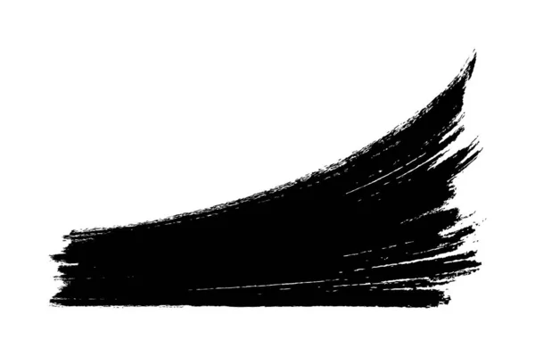 ベクトル曲線ペイントブラシ ブラシストロークテンプレート グラウンジデザインの要素 ブラックウォーターカラーテクスチャブラシストローク 汚れた苦痛のテクスチャのバナー グランジーフレーム — ストックベクタ