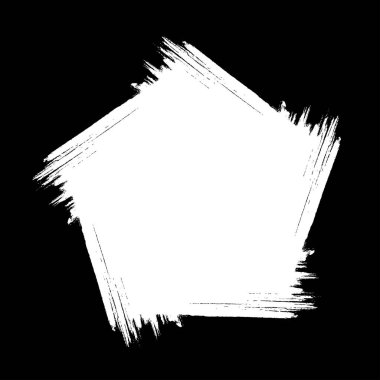 Beyaz karalama lekesi. Grunge çerçevesi. Fırçayla çizilmiş el. Satış afişi. Vektör tehlike arkaplanı