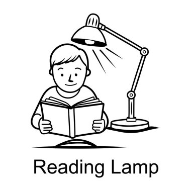 Okuma lambasının çizim biçimi simgesi 