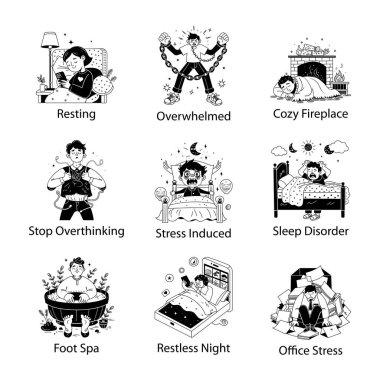 El çizimi stres zinciri çizimi