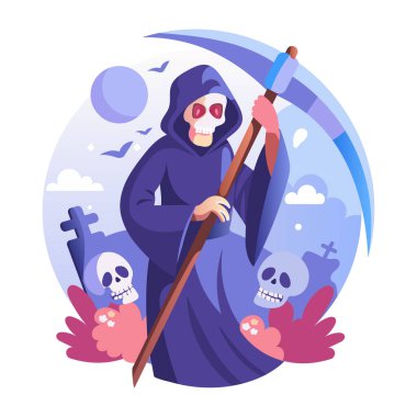 Korkunç Azrail 'in düz bir çizimi. 