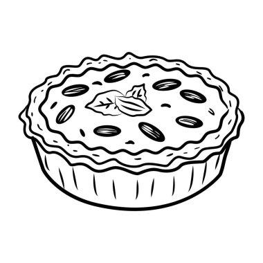 Elle çizilmiş fındıklı pasta simgesi 