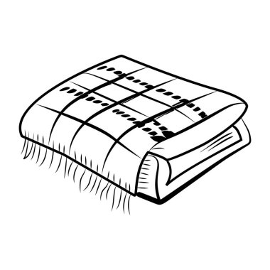 Yün battaniyenin kabataslak bir simgesi 