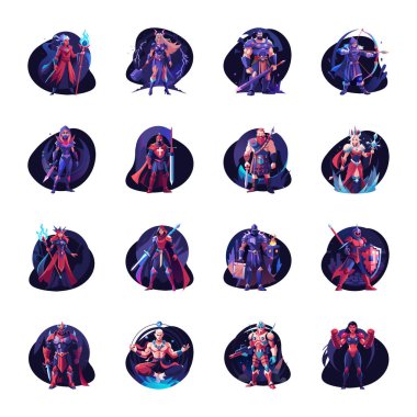 Efsanevi Karakterler Düz Biçim Resimleri