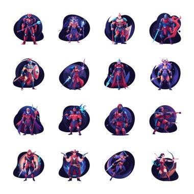 Hayali Karakterler Sabit Çizimler