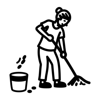 Düşen yaprakları tırmıklayan bir kadının el resmi. 