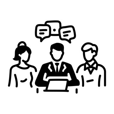 Uzman görüş simgesi el çizimi biçimi 