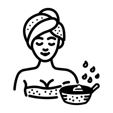 El çizimi biçiminde spa simgesi 