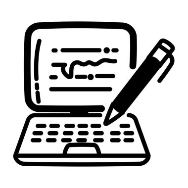 El çizimi biçiminde içerik yazma simgesi 