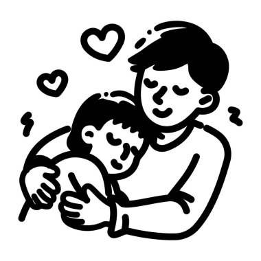 Elle çizilmiş babalık simgesi 